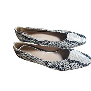Linea Paolo Womens Snakeskin Print Square Toe Block Heel Pumps 10M Mob Wife